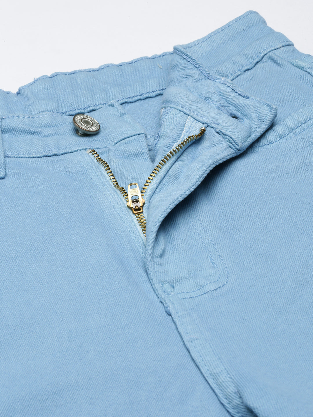 Women's Blue Mid Rise Straight Fit Denim Jeans