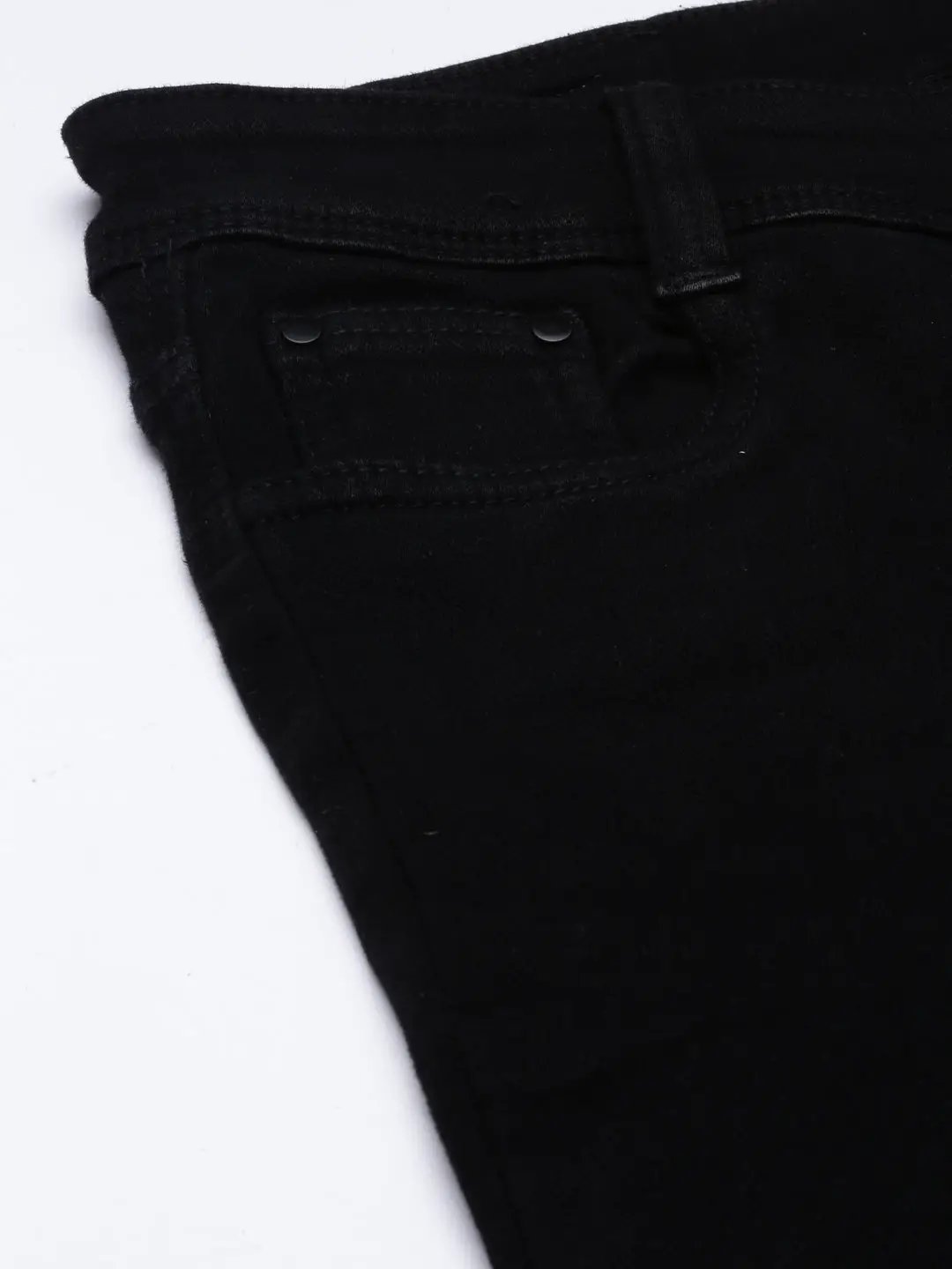 Women's Black Solid Bootcut Denim Jeans