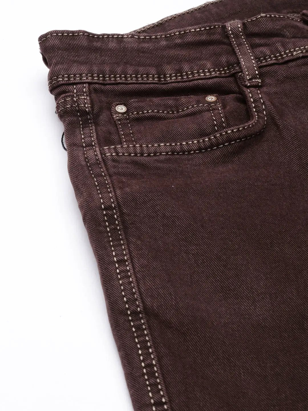 Women's Straight Fit Denim Brown Cargo Jean