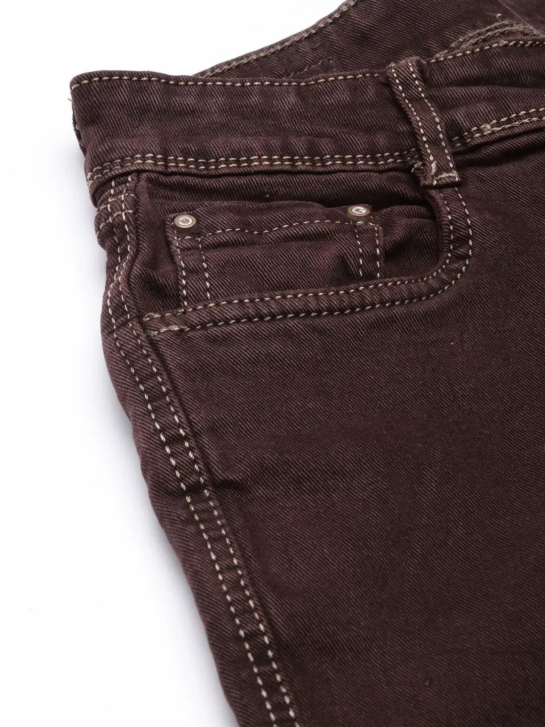 Women's Straight Fit Denim Brown Cargo Jean