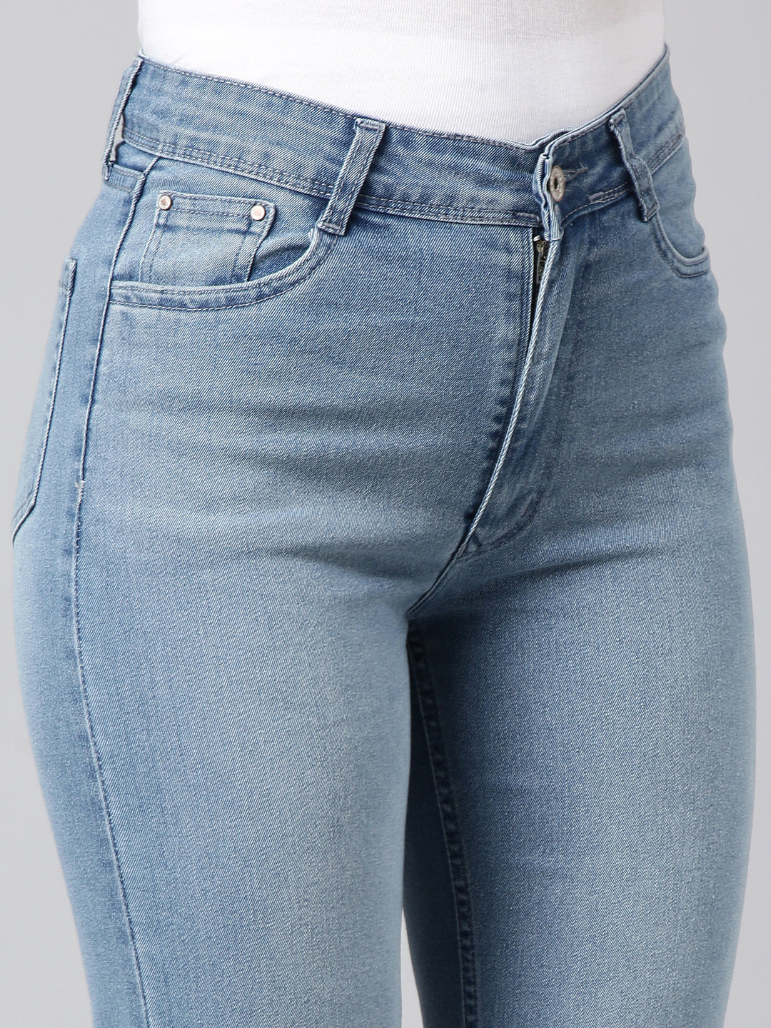 Women Straight Fit Denim Blue Jean