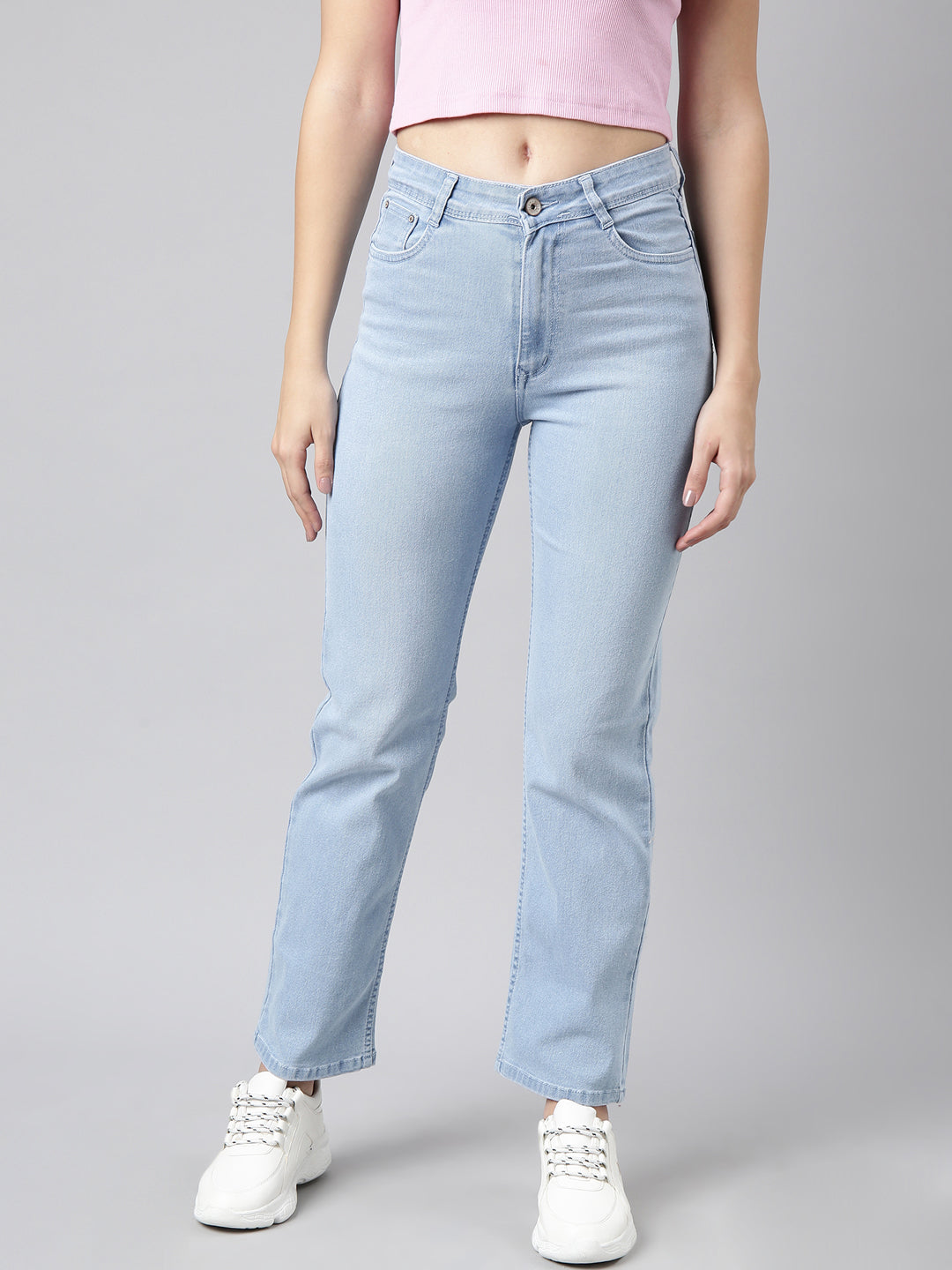 Women Straight Fit Denim Blue Jean