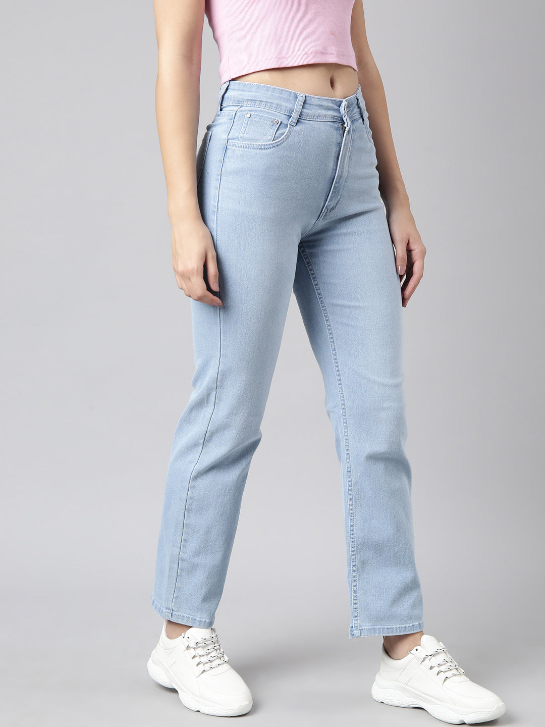 Women Straight Fit Denim Blue Jean