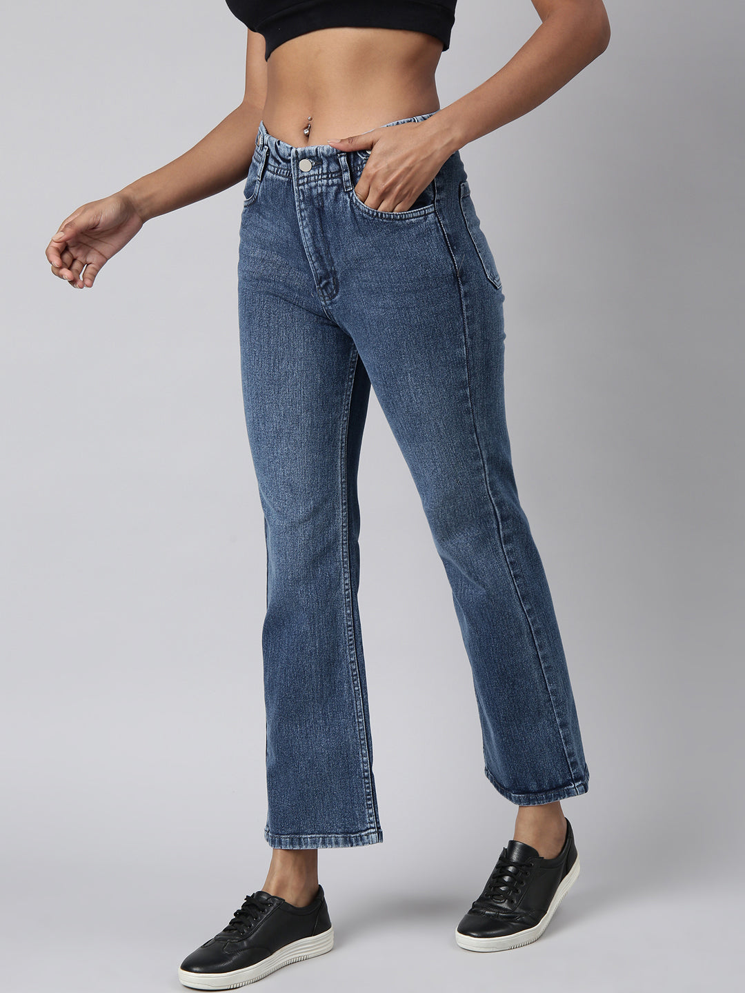 Women Straight Fit Denim Blue Jean