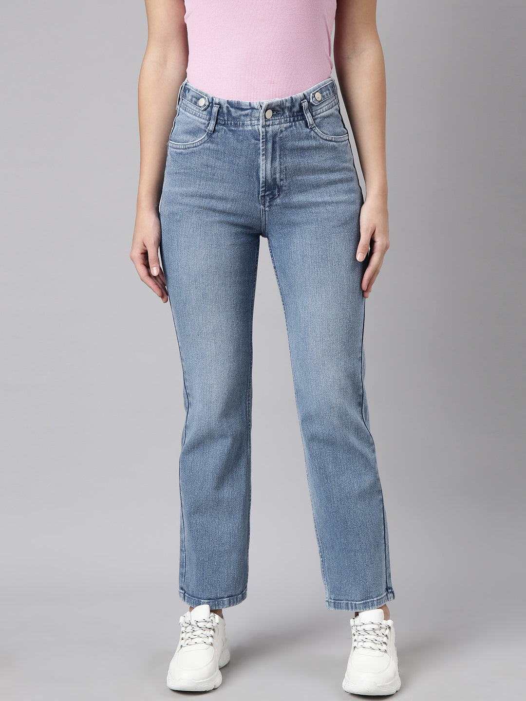 Women Straight Fit Denim Blue Jean