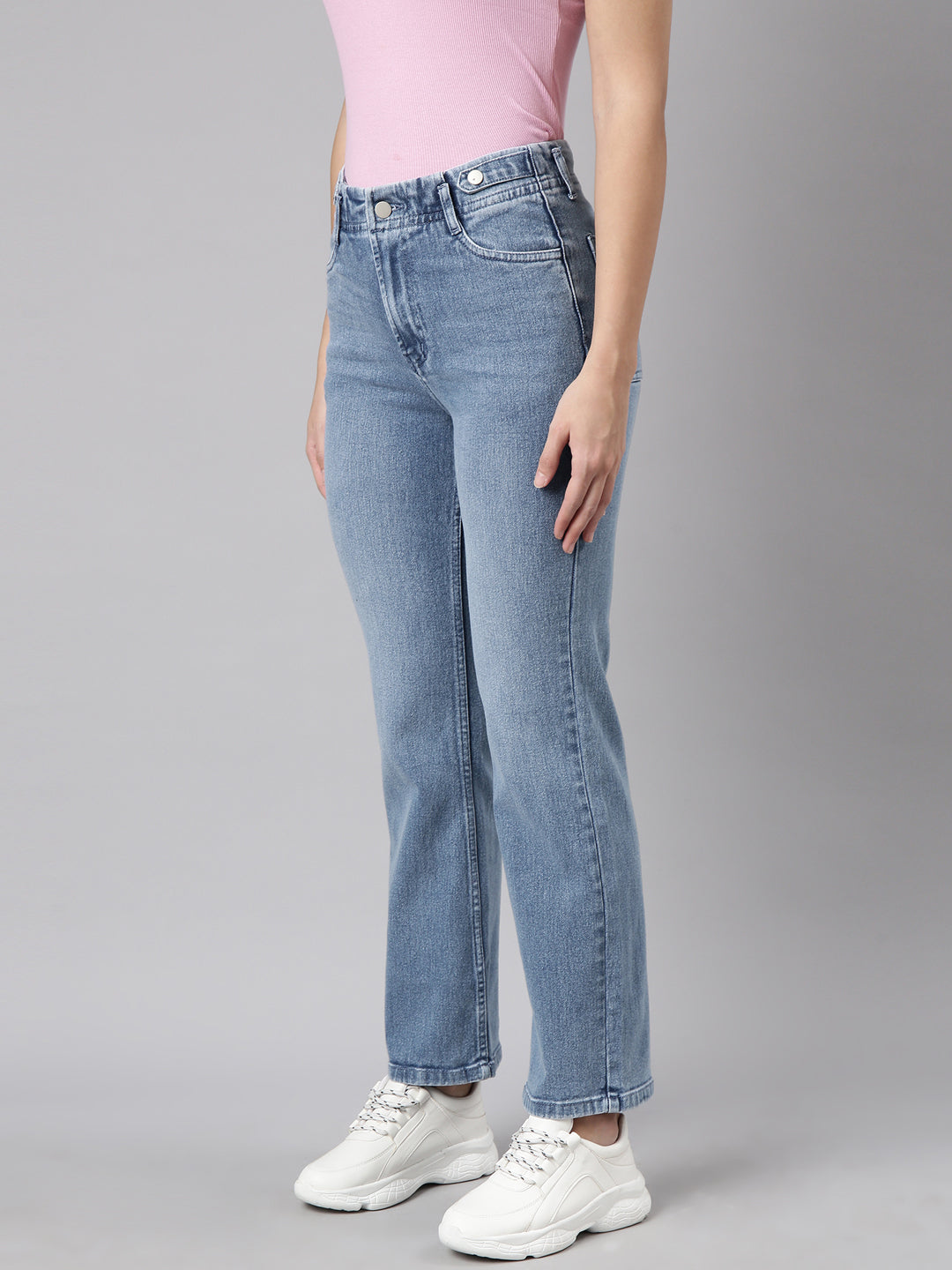 Women Straight Fit Denim Blue Jean