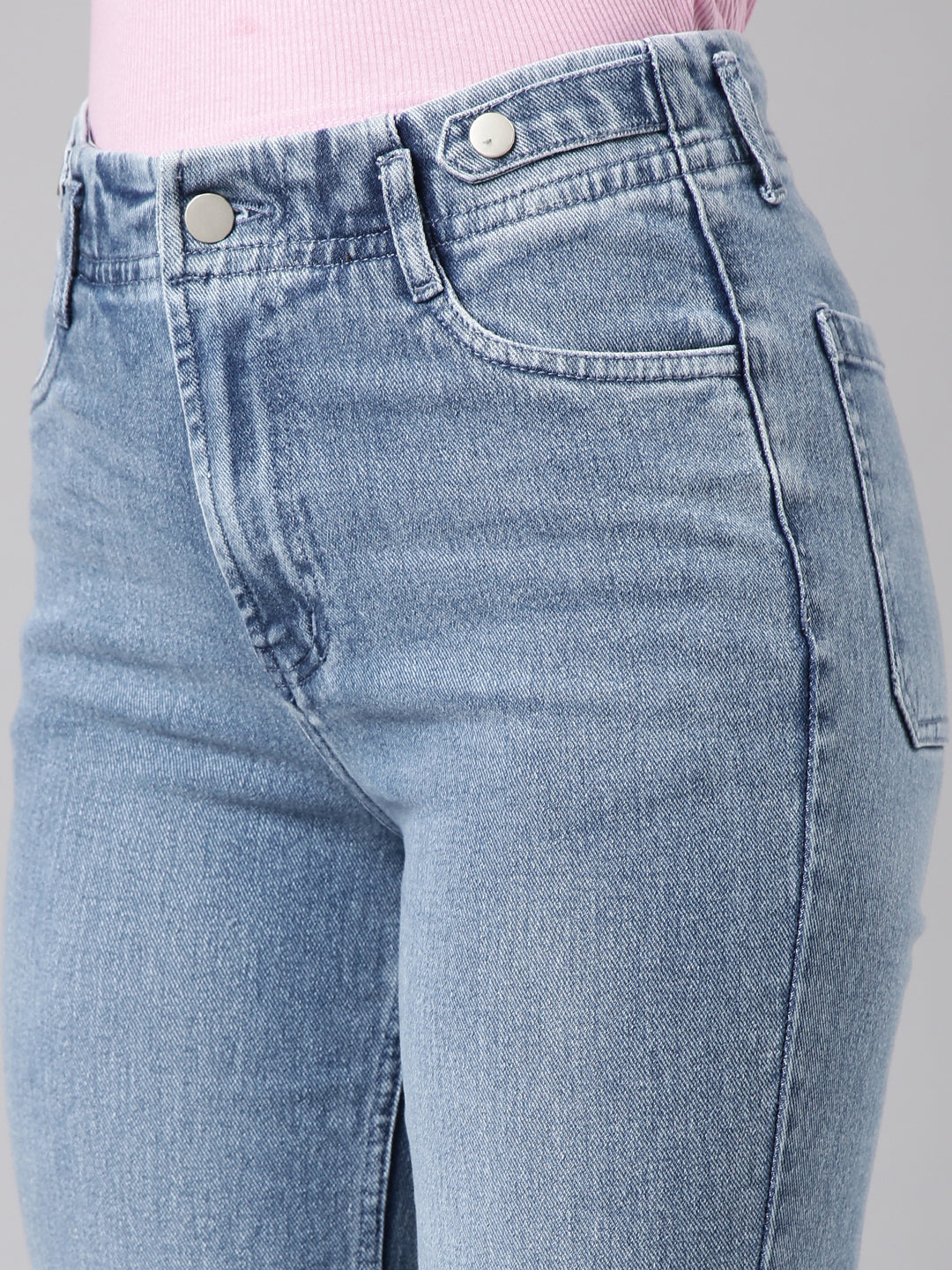 Women Straight Fit Denim Blue Jean