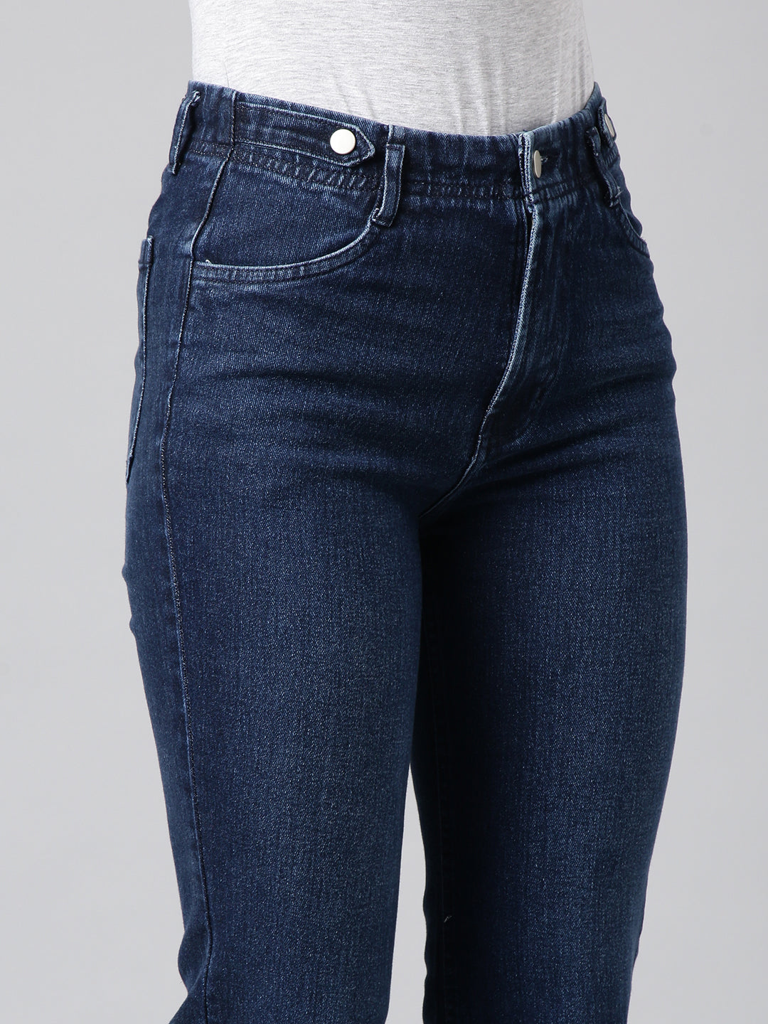 Women Straight Fit Denim Navy Blue Jean