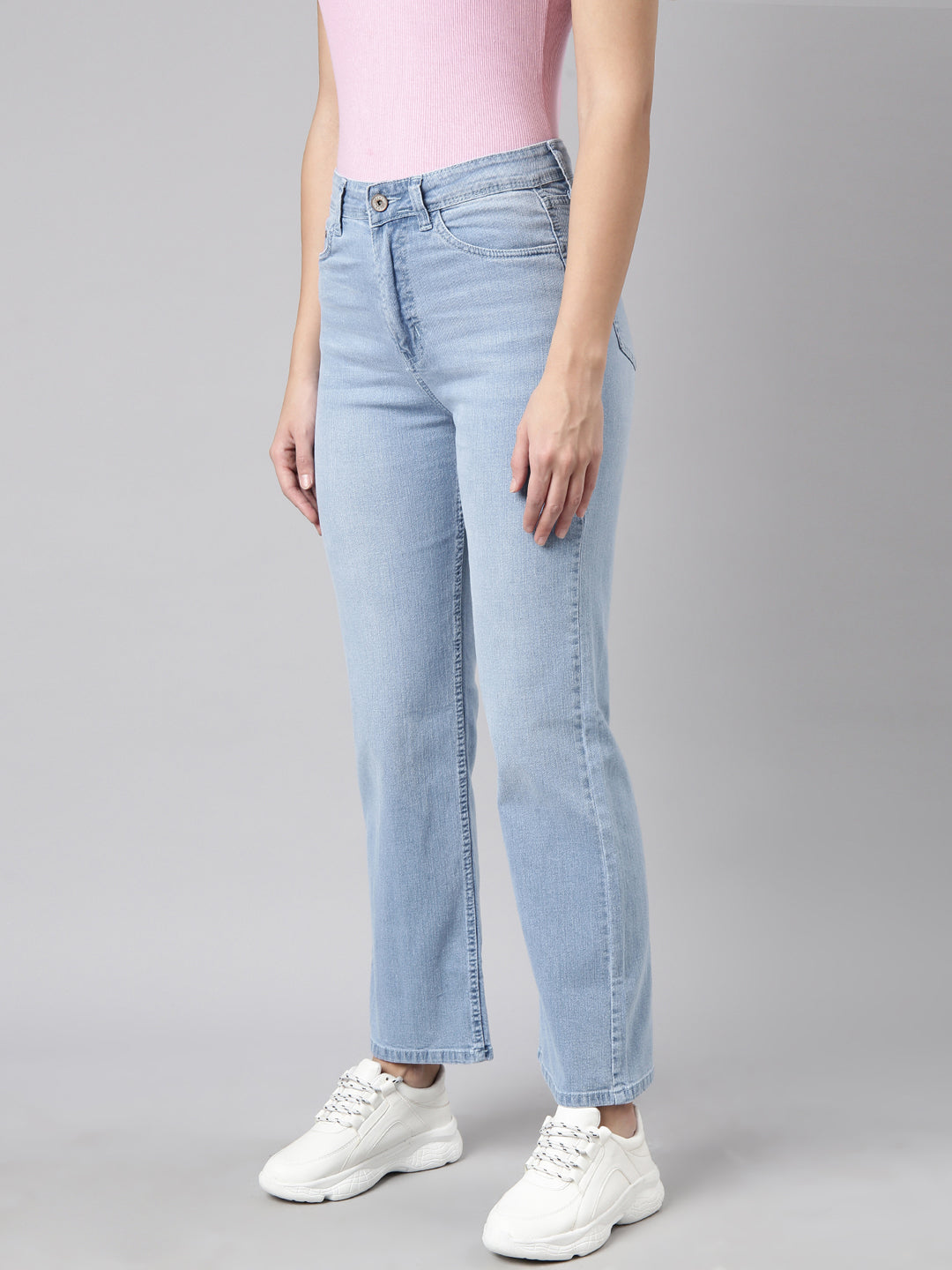 Women Straight Fit Denim Blue Jean