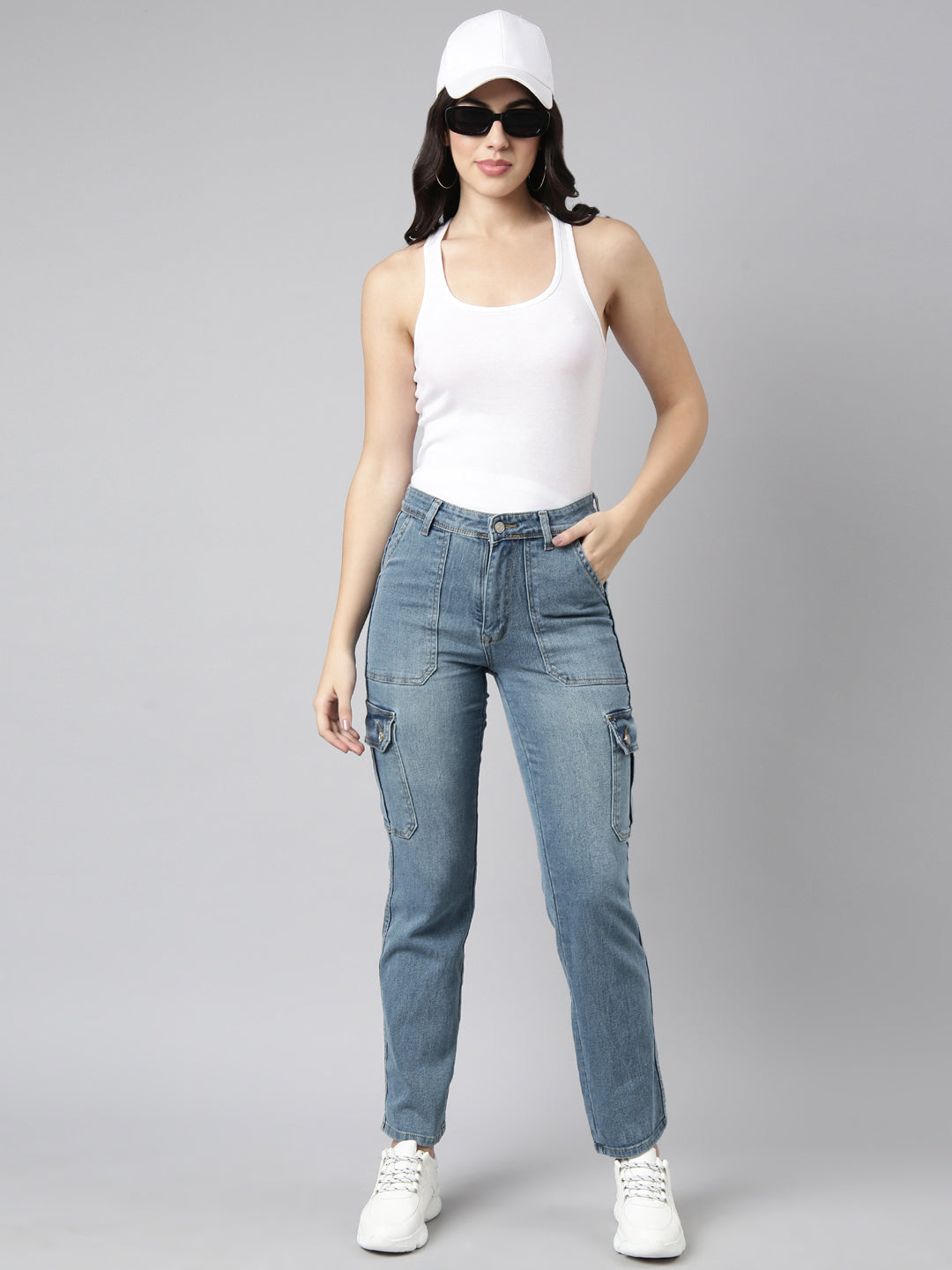 Women Straight Fit Denim Blue Corgo Jean