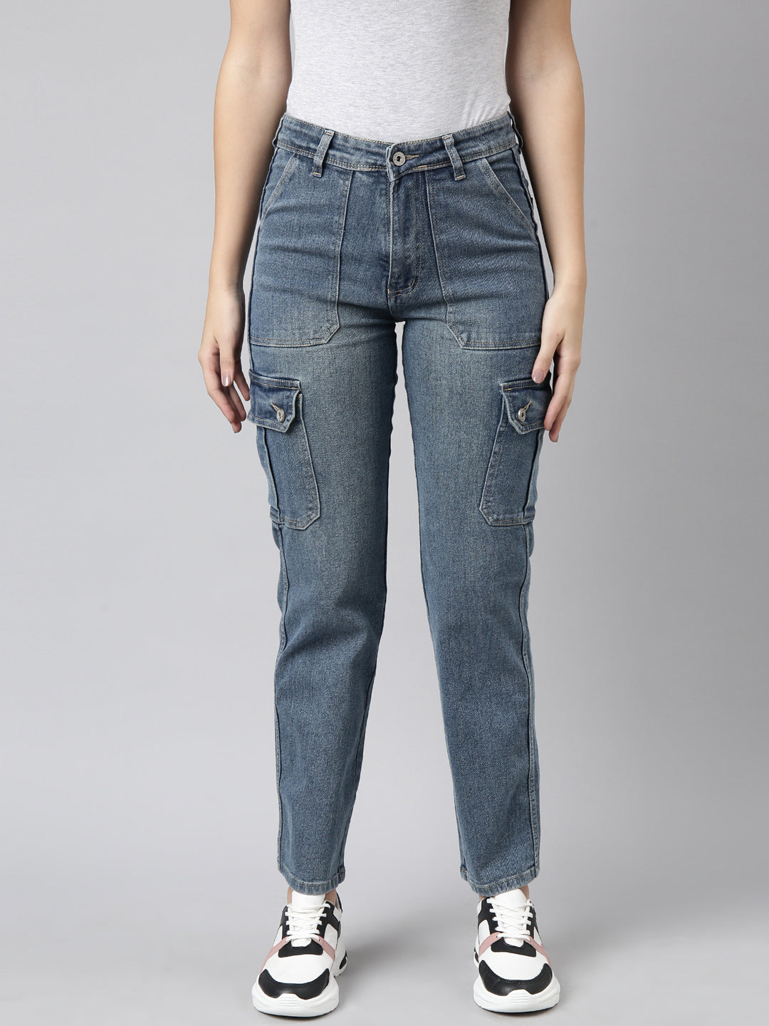 Women Straight Fit Denim Blue Corgo Jean