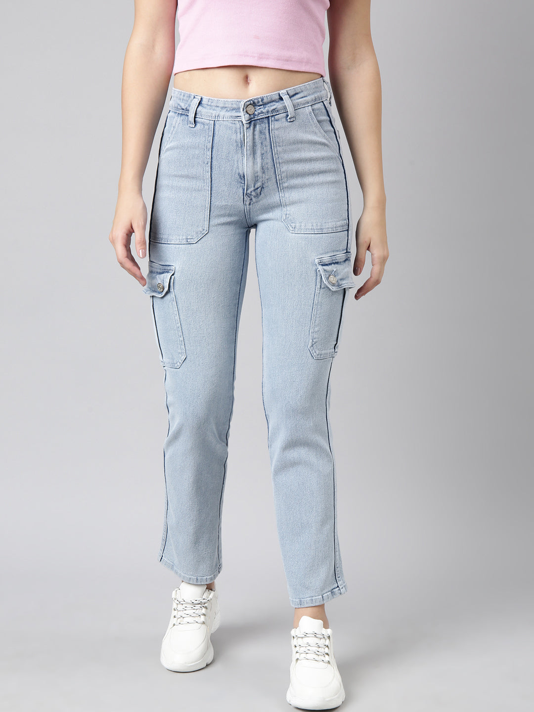 Women Straight Fit Denim Blue Corgo Jean