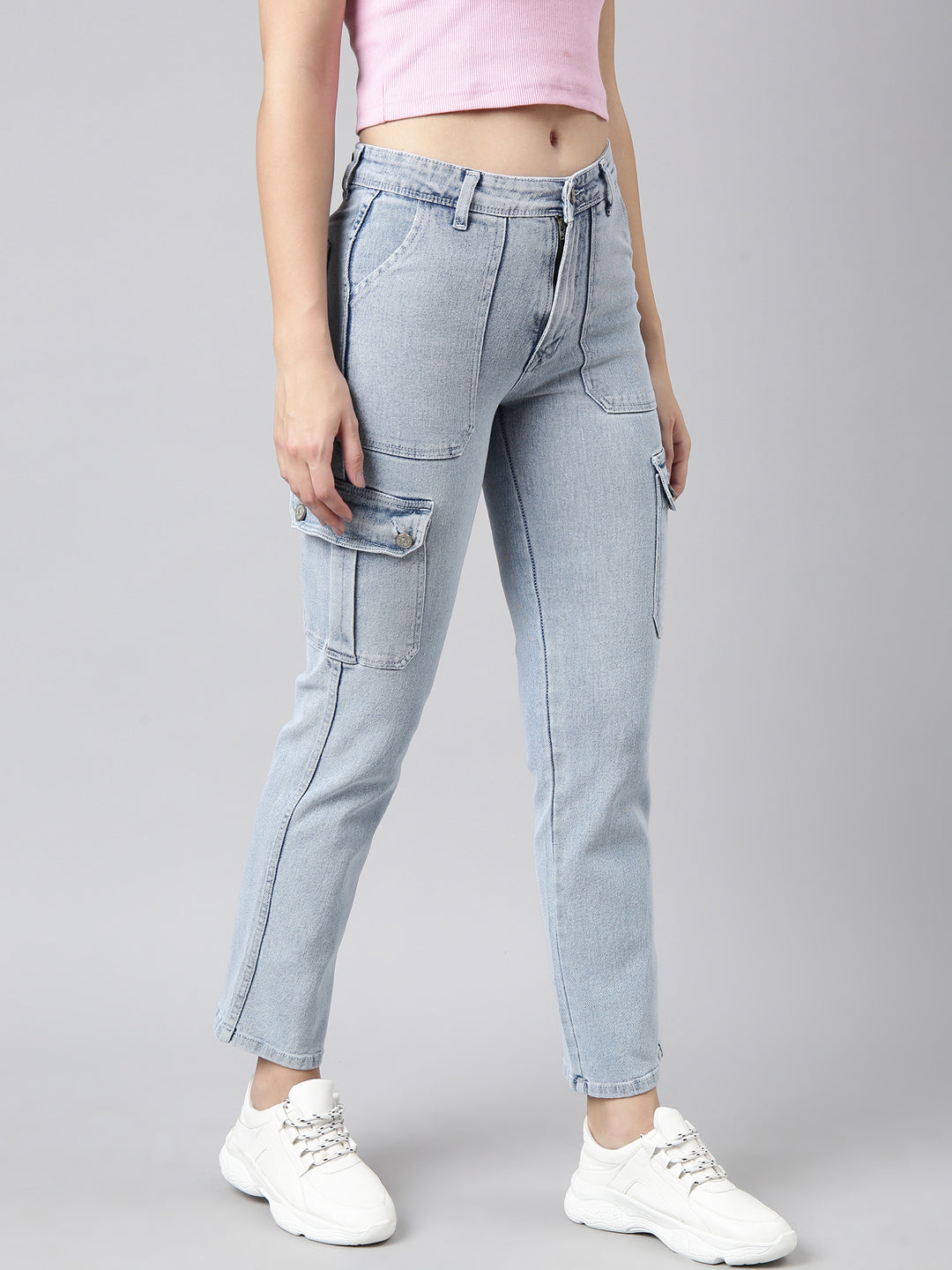 Women Straight Fit Denim Blue Corgo Jean