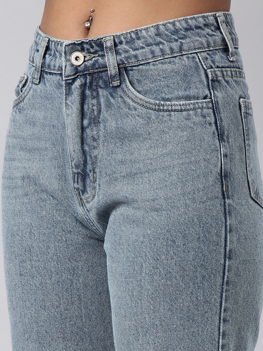 Women Straight Fit Denim Blue Jean