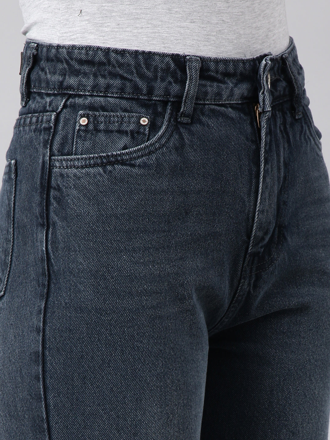 Women Straight Fit Denim Navy Blue Jean