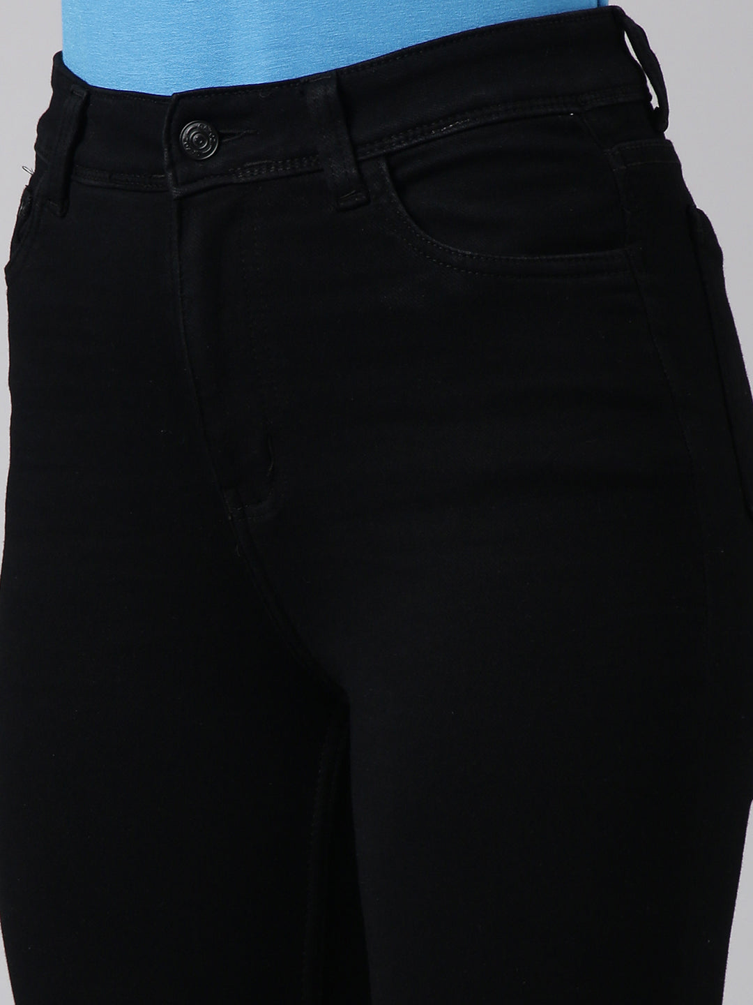 Women Slim Fit Denim Black Jean