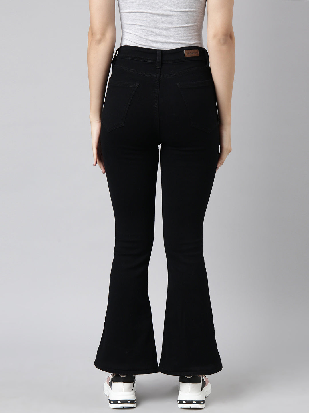 Women Bootcut Denim Black Jean