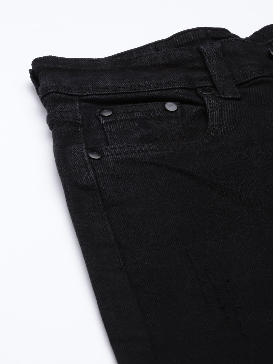 Women's Black Mid Rise Boyfriend Fit Cropped Jeans