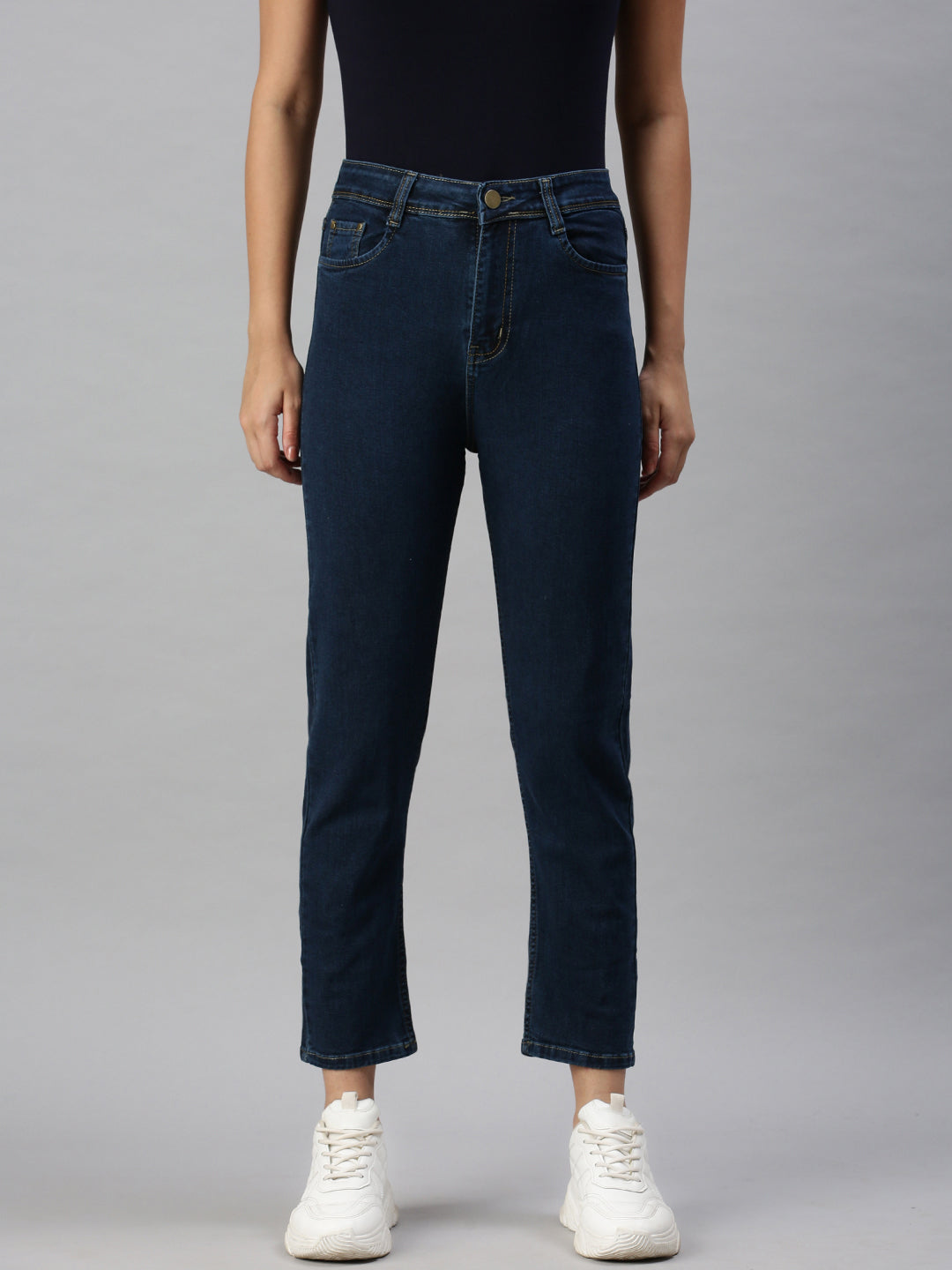 Women's Denim Blue Mom Fit Jeans