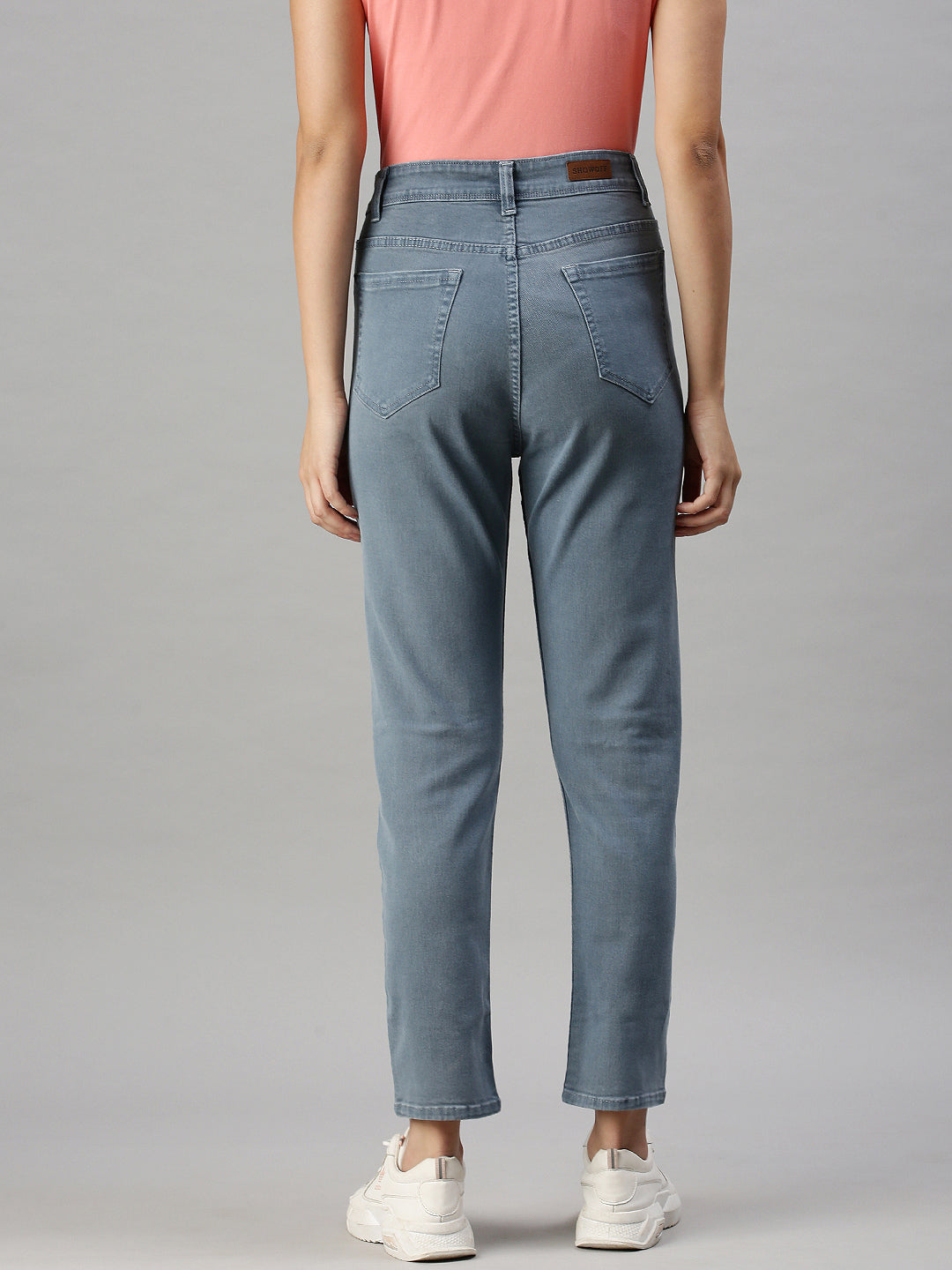 Women's Denim Mom Fit Grey Jeans