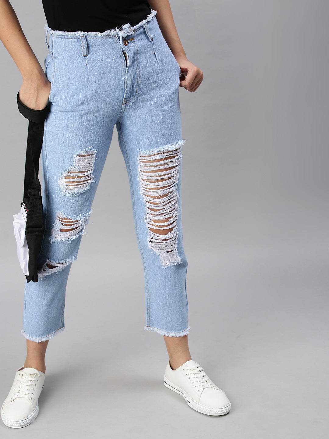 Women's Denim Mom Fit Blue Jeans