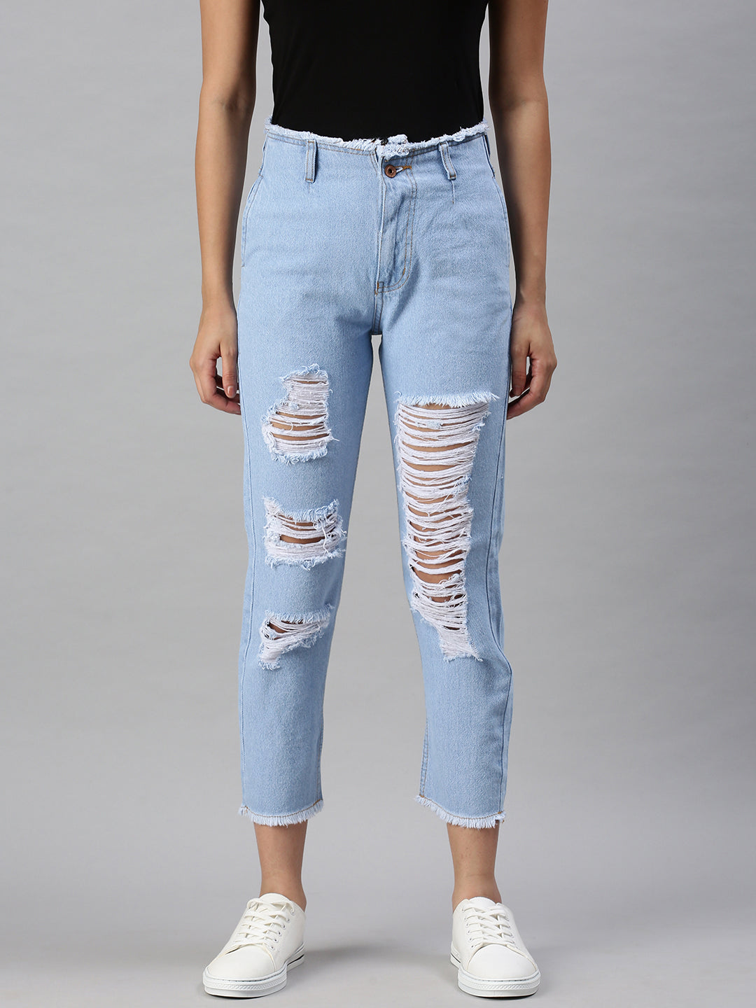 Women's Denim Mom Fit Blue Jeans