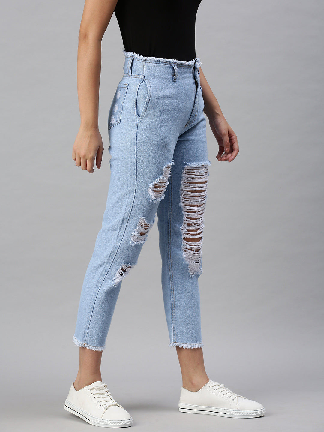 Women's Denim Mom Fit Blue Jeans