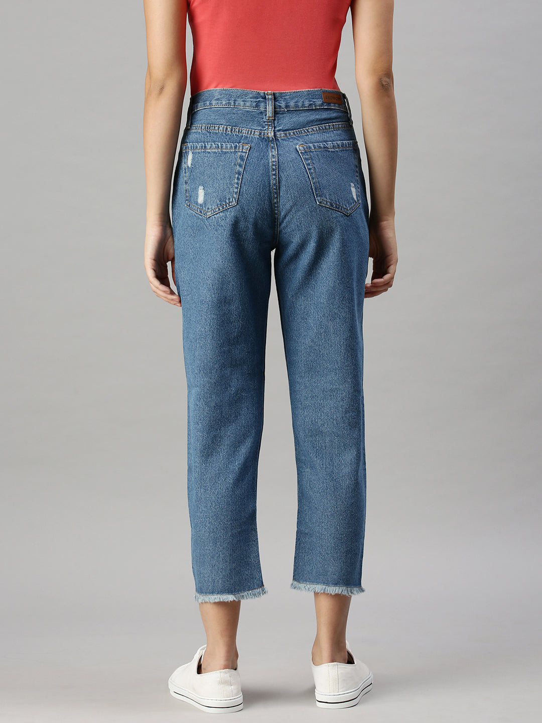 Women's Denim Mom Fit Blue Jeans