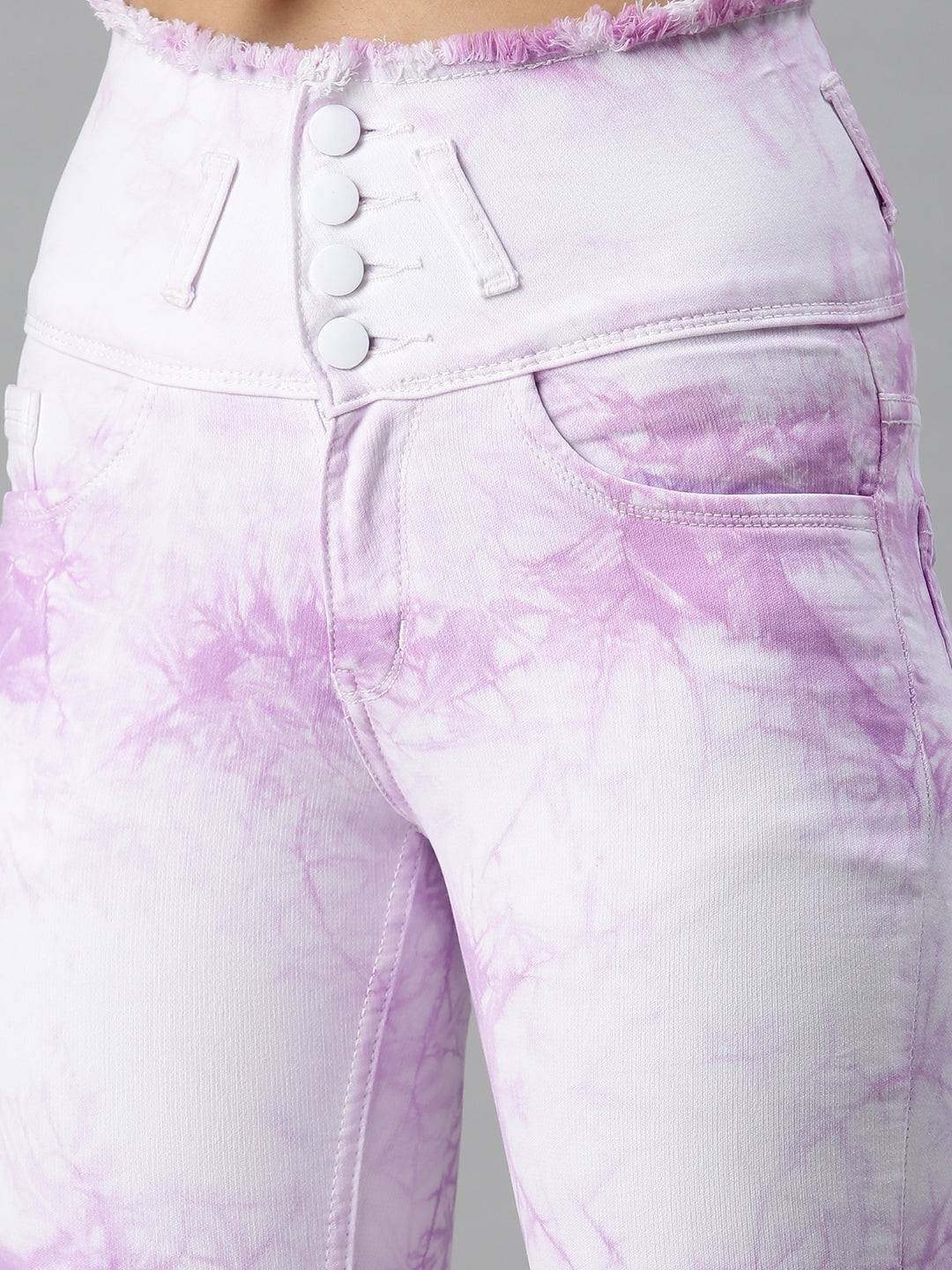 Women's Denim Slim Fit Purple Jeans