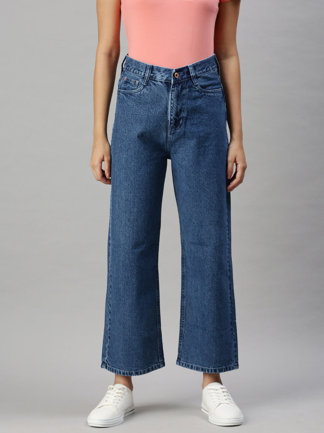 Women's Denim Wide Leg Blue Jeans