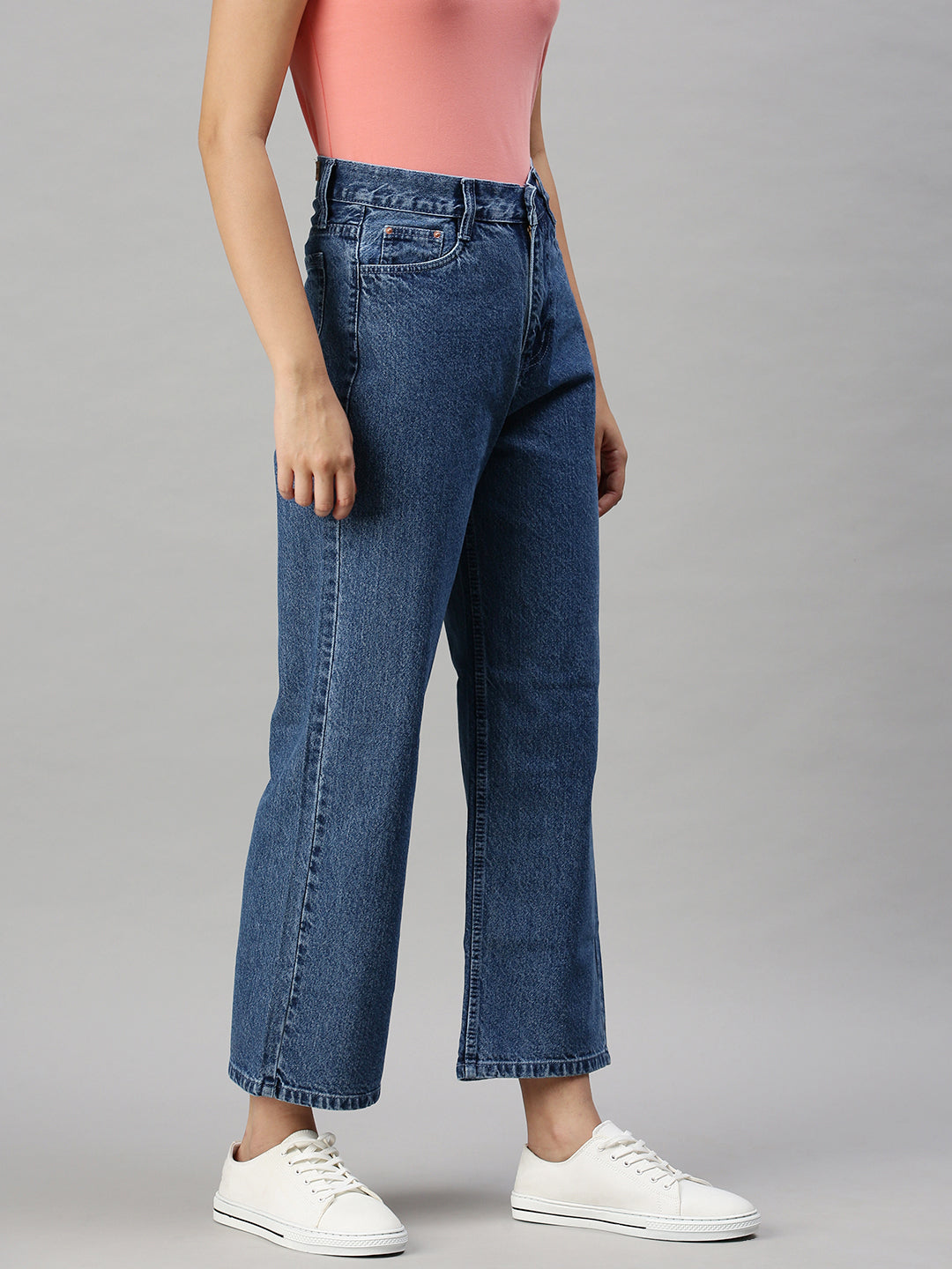 Women's Denim Wide Leg Blue Jeans