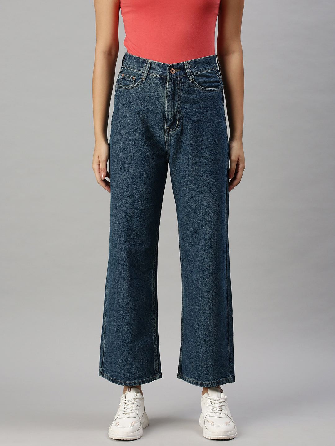 Women's Denim Wide Leg Blue Jeans