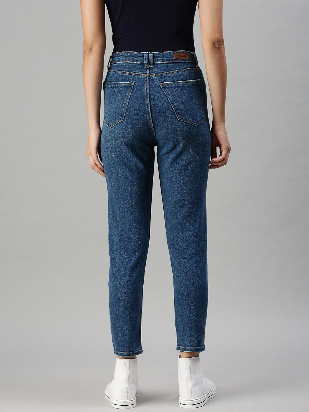 Women's Denim Mom Fit Blue Jeans