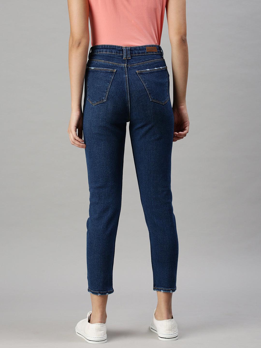 Women's Denim Navy Blue Mom Fit Jeans