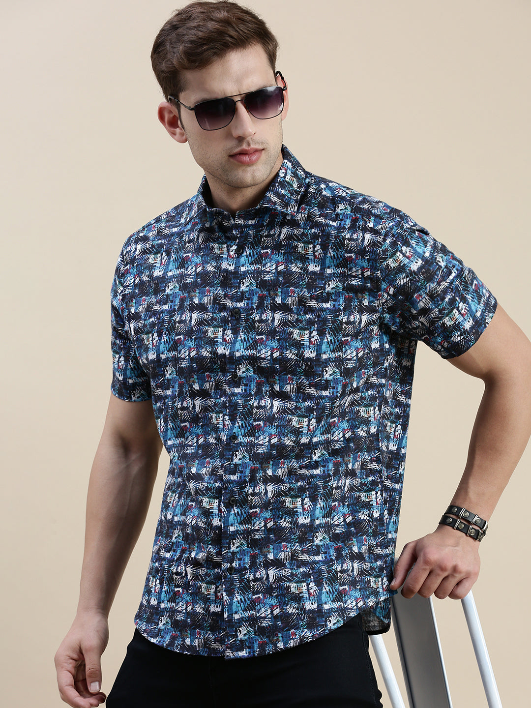 Men Multi Graphics Casual Shirt