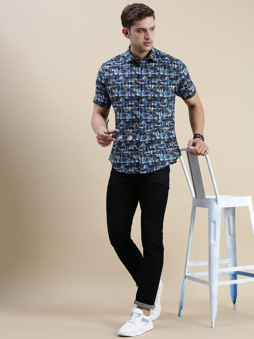 Men Multi Graphics Casual Shirt