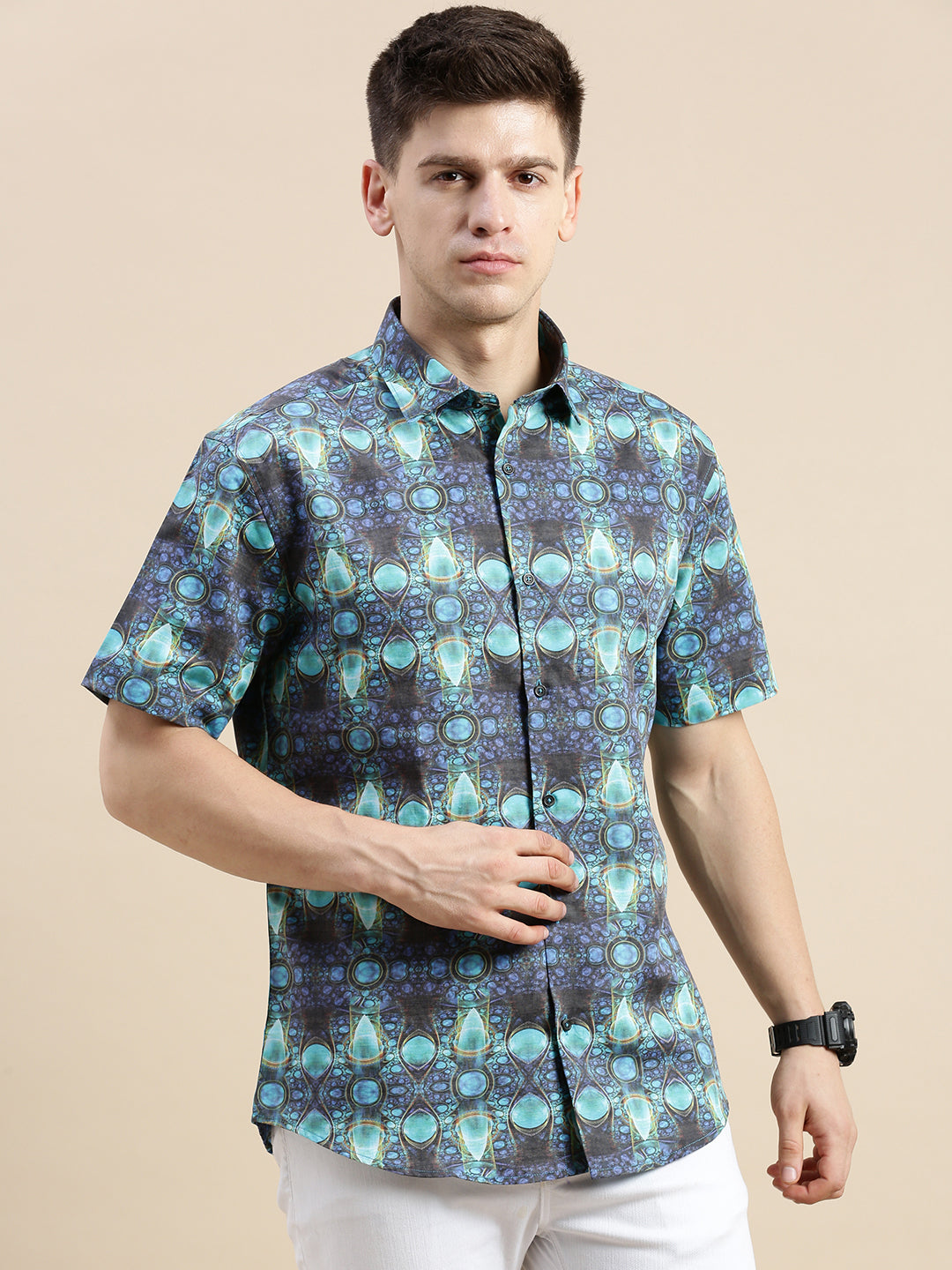 Men Multi Graphics Casual Shirt