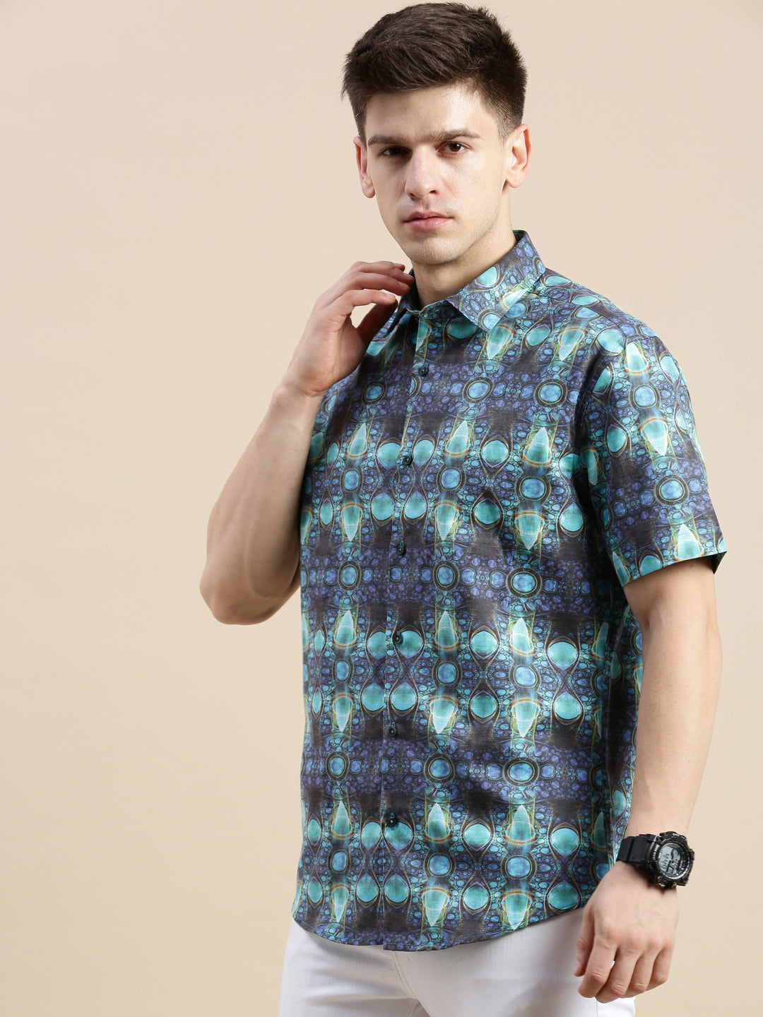 Men Multi Graphics Casual Shirt