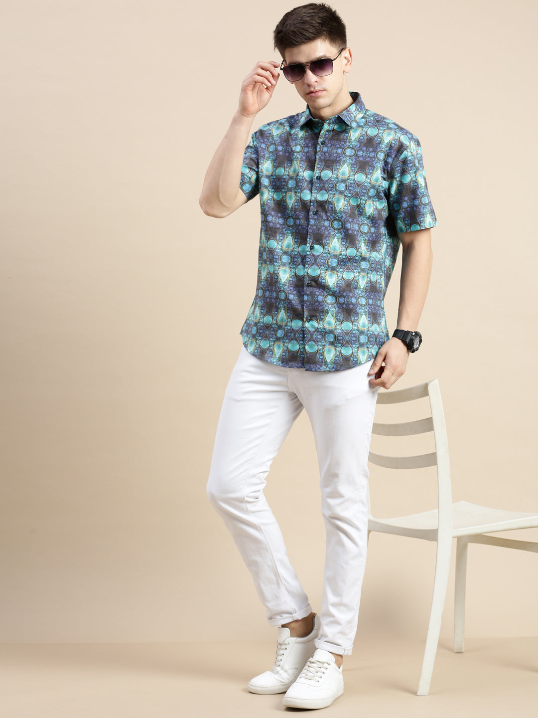 Men Multi Graphics Casual Shirt