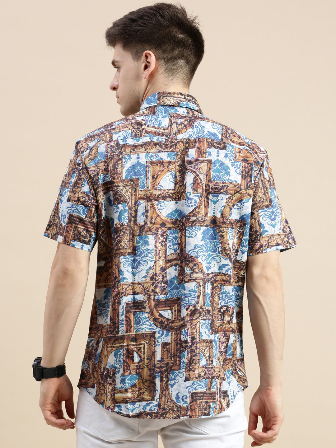 Men Multi Graphics Casual Shirt