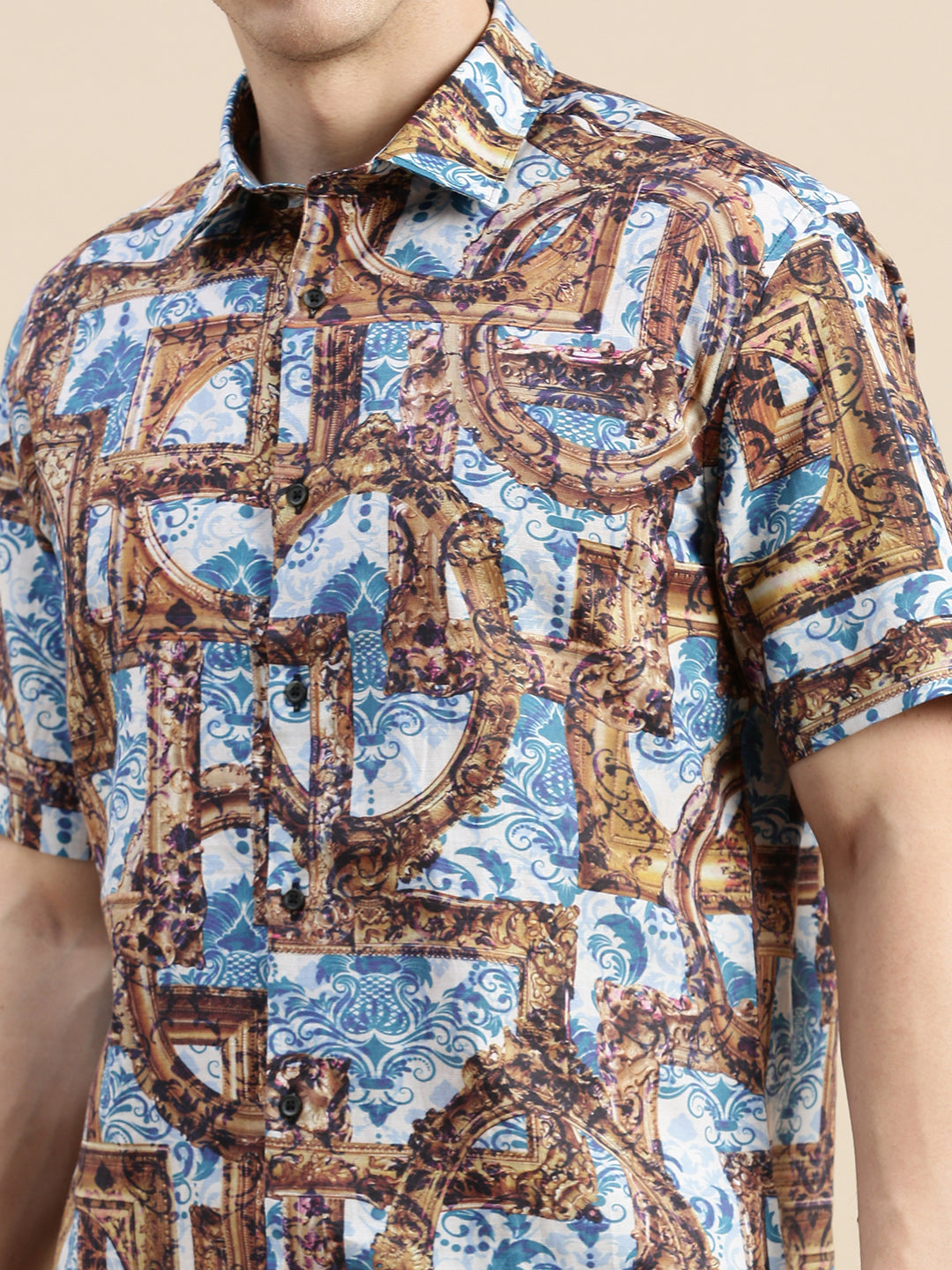 Men Multi Graphics Casual Shirt