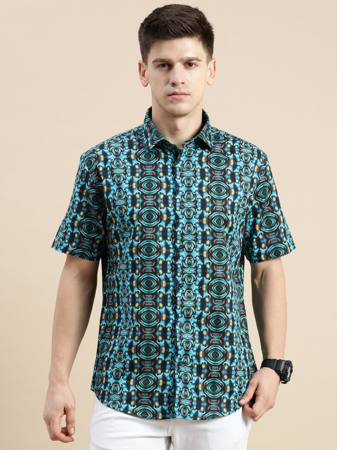 Men Multi Graphics Casual Shirt