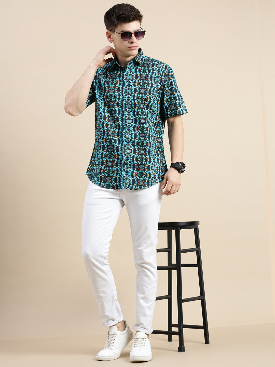 Men Multi Graphics Casual Shirt