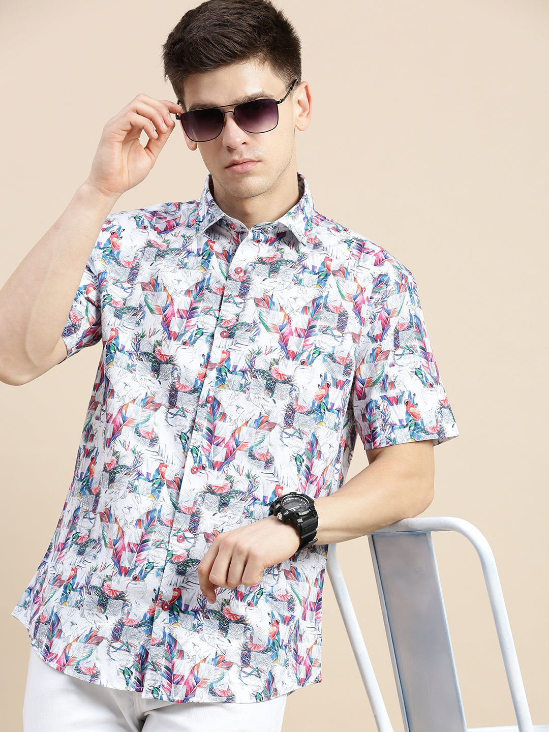 Men Multi Graphics Casual Shirt