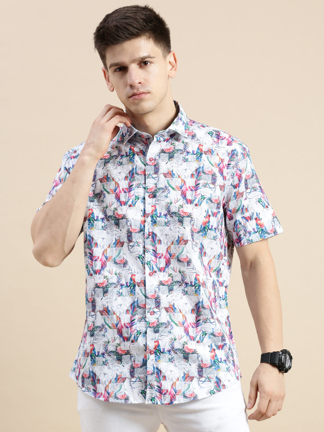 Men Multi Graphics Casual Shirt