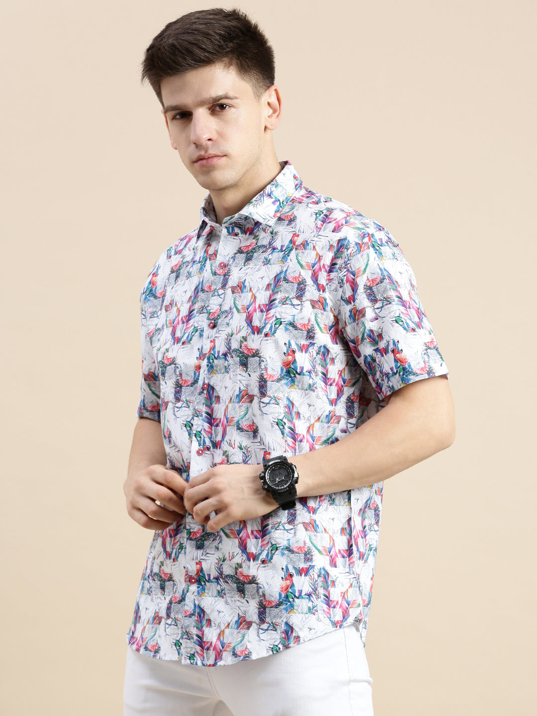 Men Multi Graphics Casual Shirt