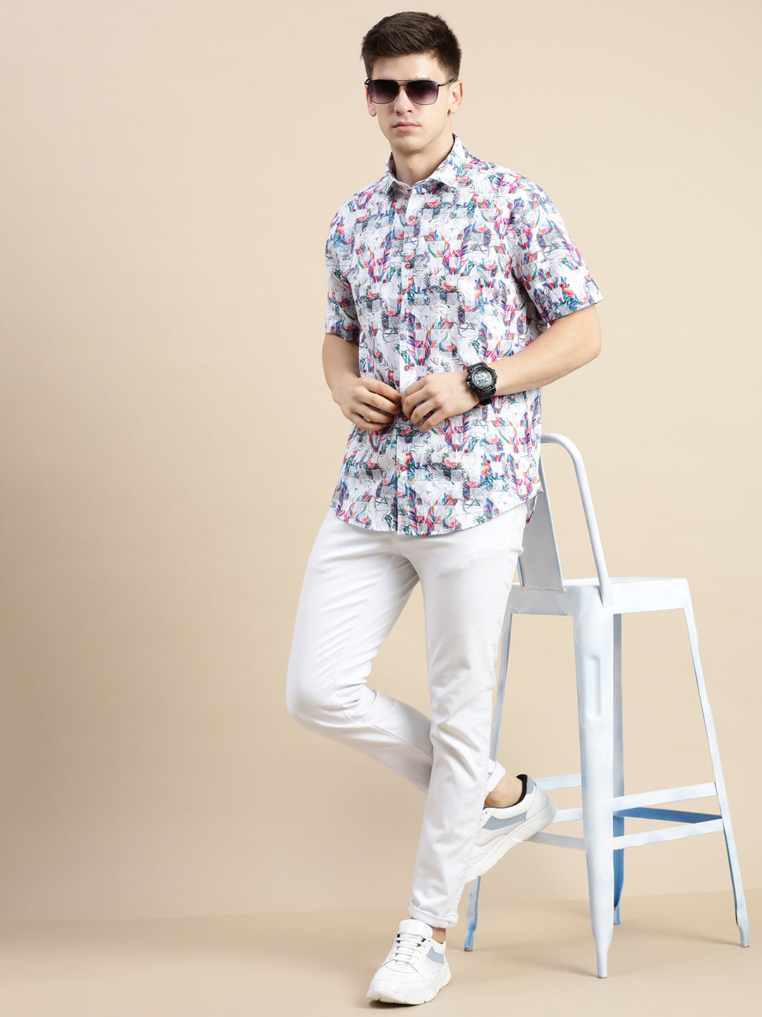 Men Multi Graphics Casual Shirt