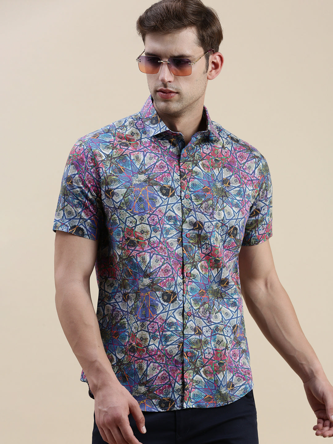 Men Multi Graphics Casual Shirt