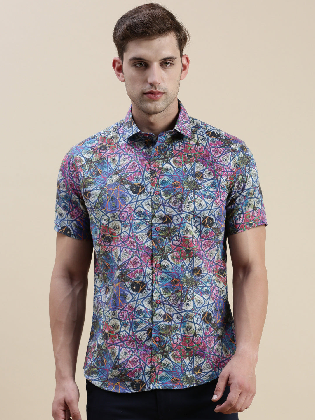 Men Multi Graphics Casual Shirt