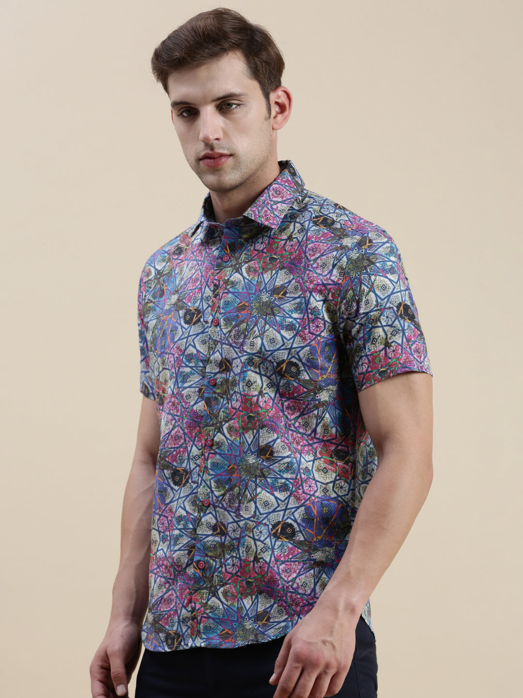 Men Multi Graphics Casual Shirt